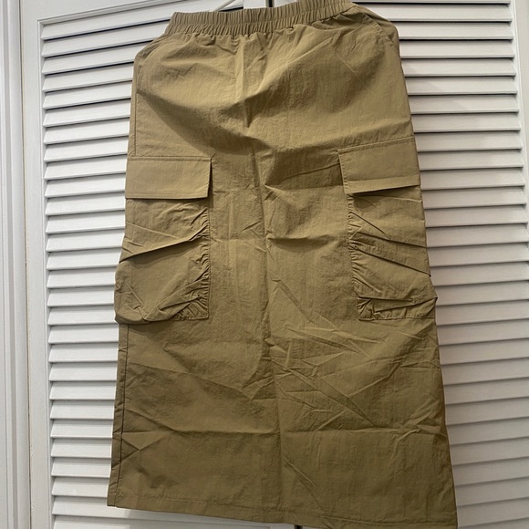Womens Solid Color flap Pocket Casual skirt | Army skirt | S-M | Khaki | $20 - Picture 7 of 13